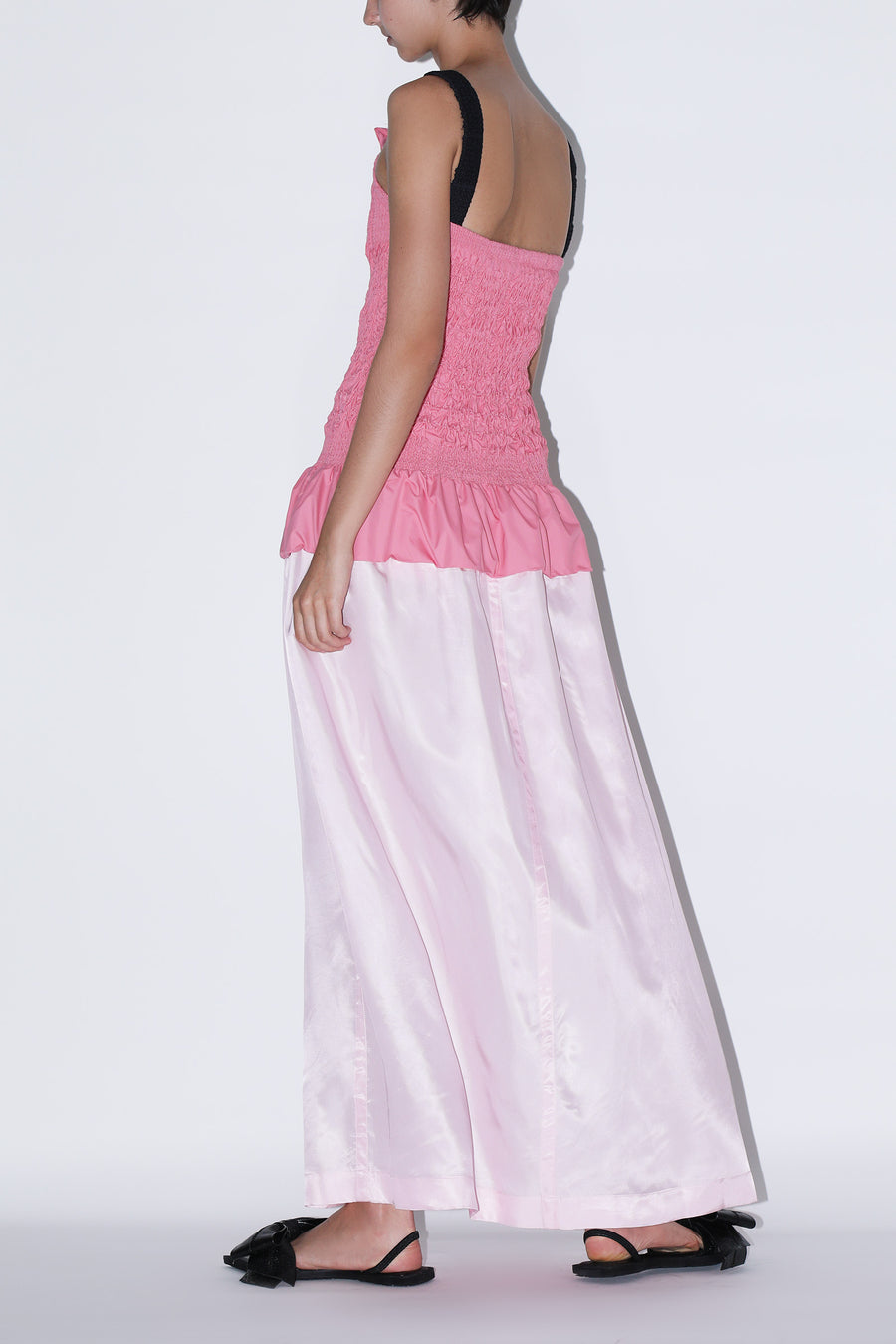 SHIRRING SATIN DRESS – TOGA ONLINE STORE 