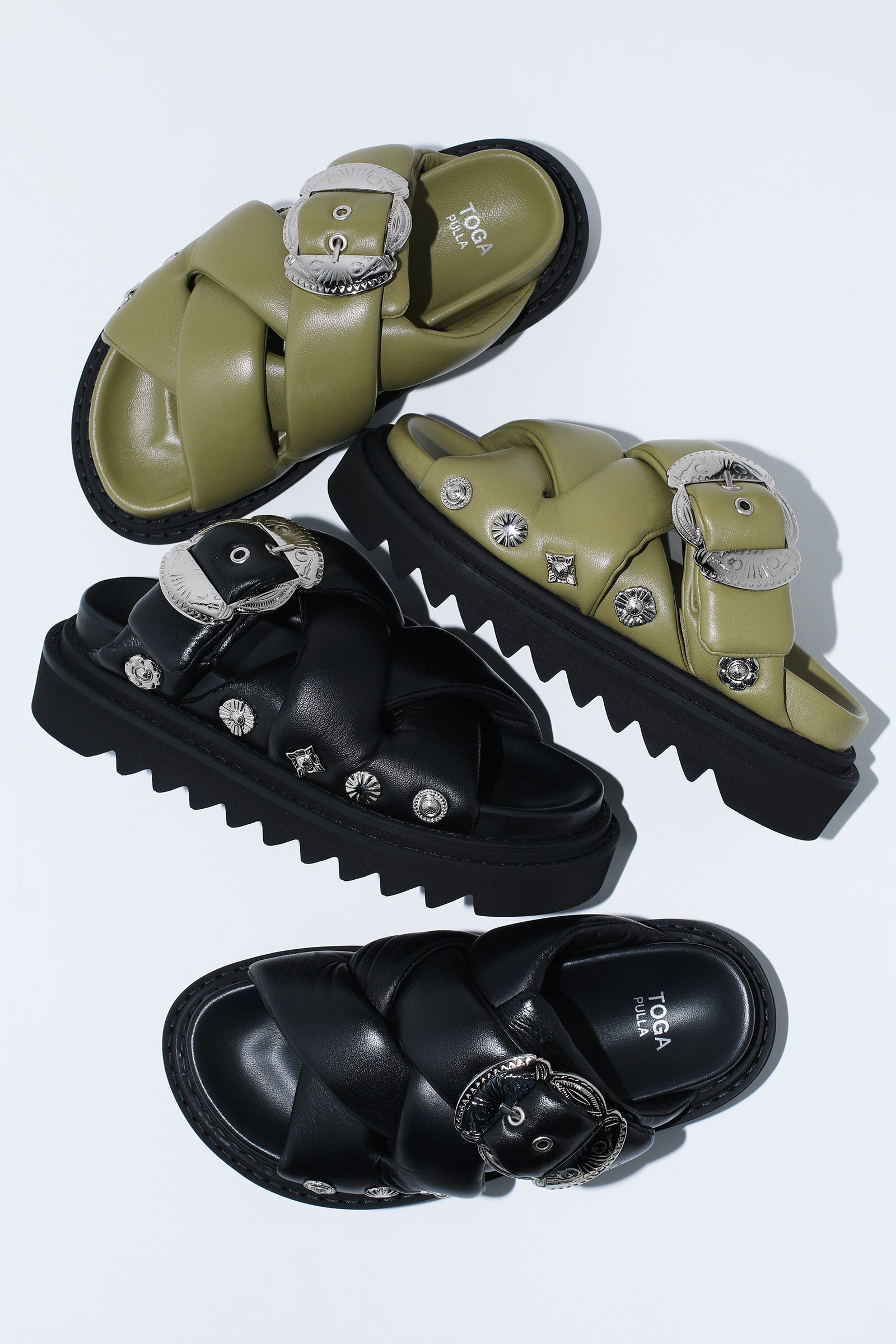 PADDED LEATHER SANDALS(WOMEN) – TOGA ONLINE STORE