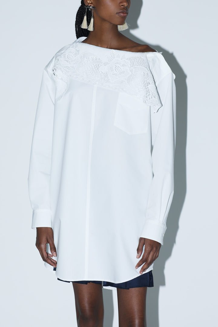 LACE BOAT NECK SHIRT – TOGA ONLINE STORE