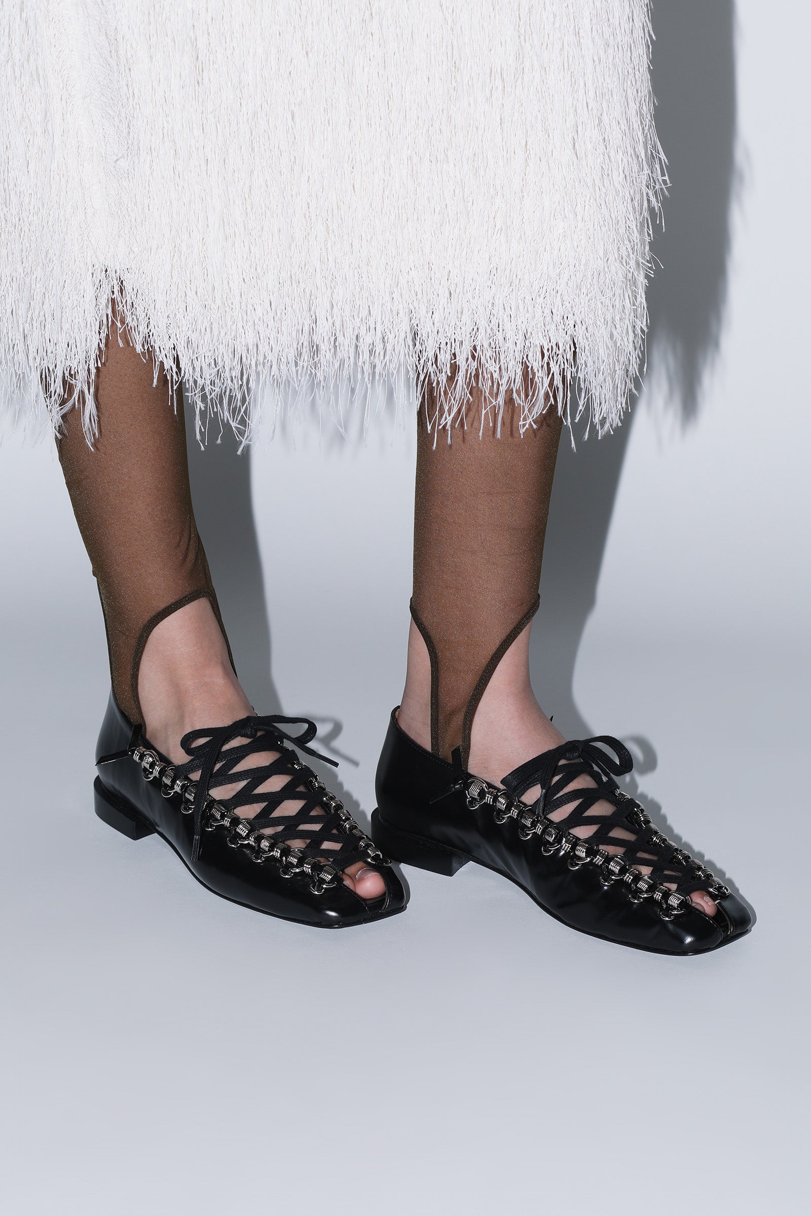 RING METAL LACE UP PUMPS – TOGA ONLINE STORE
