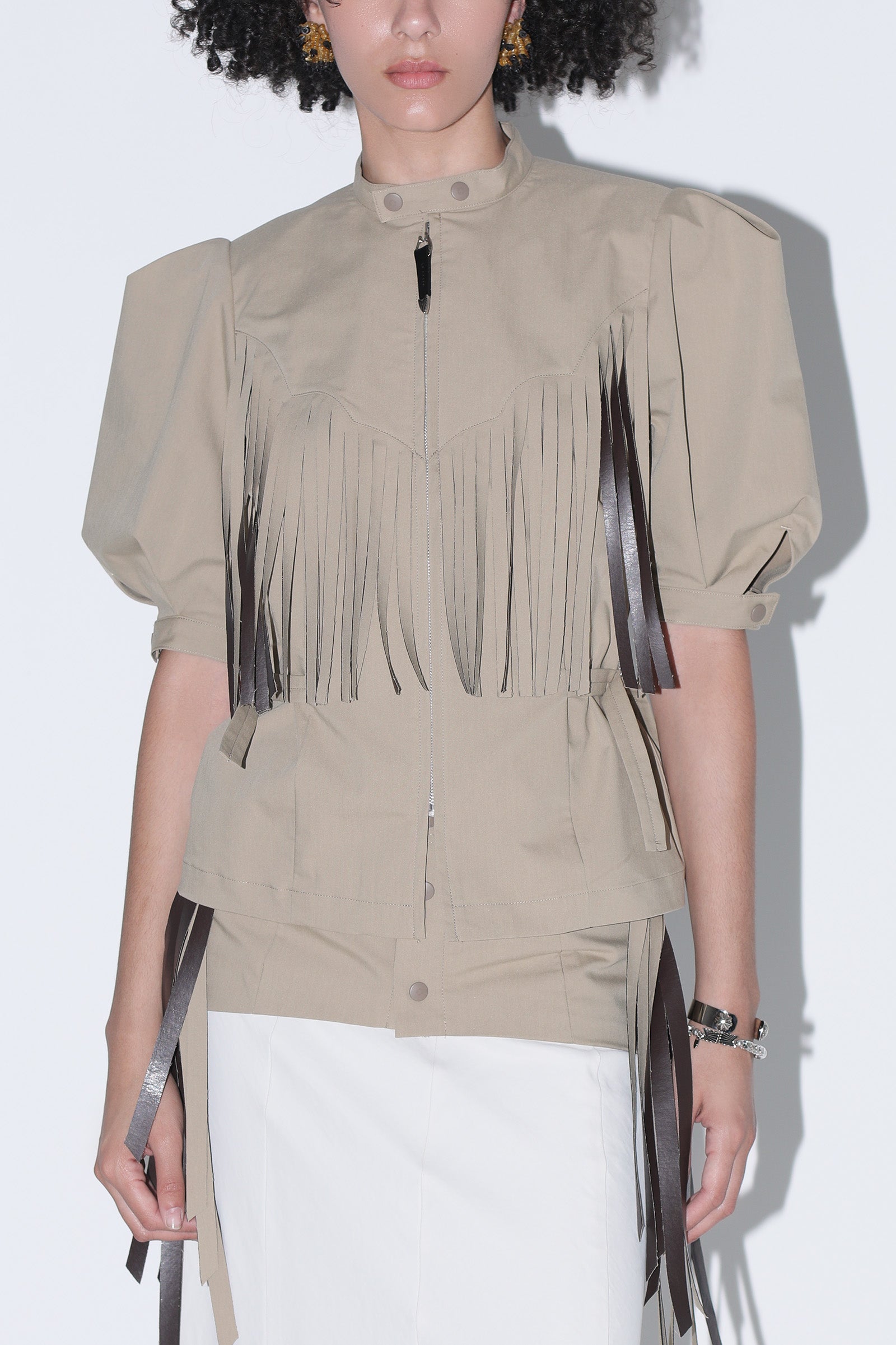 TWILL FRINGE BLOUSE – TOGA ONLINE STORE
