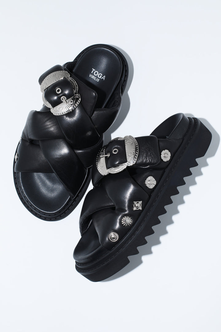 PADDED LEATHER SANDALS(MEN)