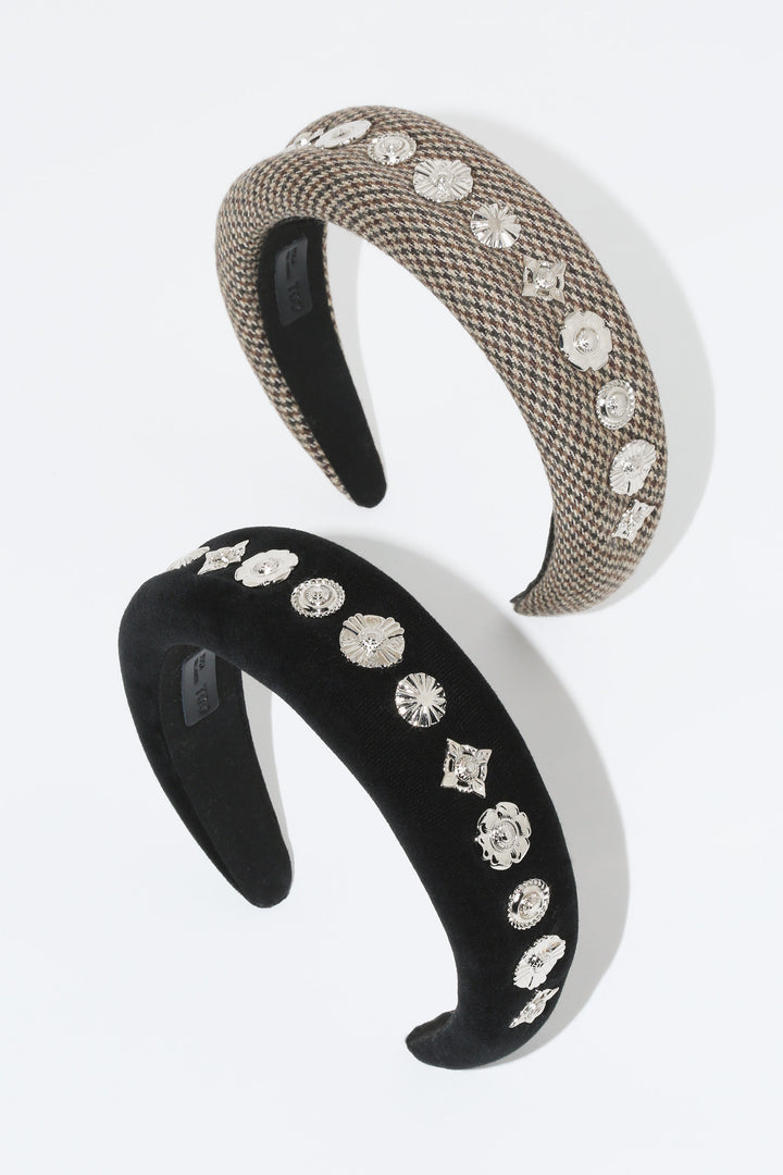 【tope】hairband ヘアバンド mko12274-Paisley pattern knit headband ニットヘアバンド