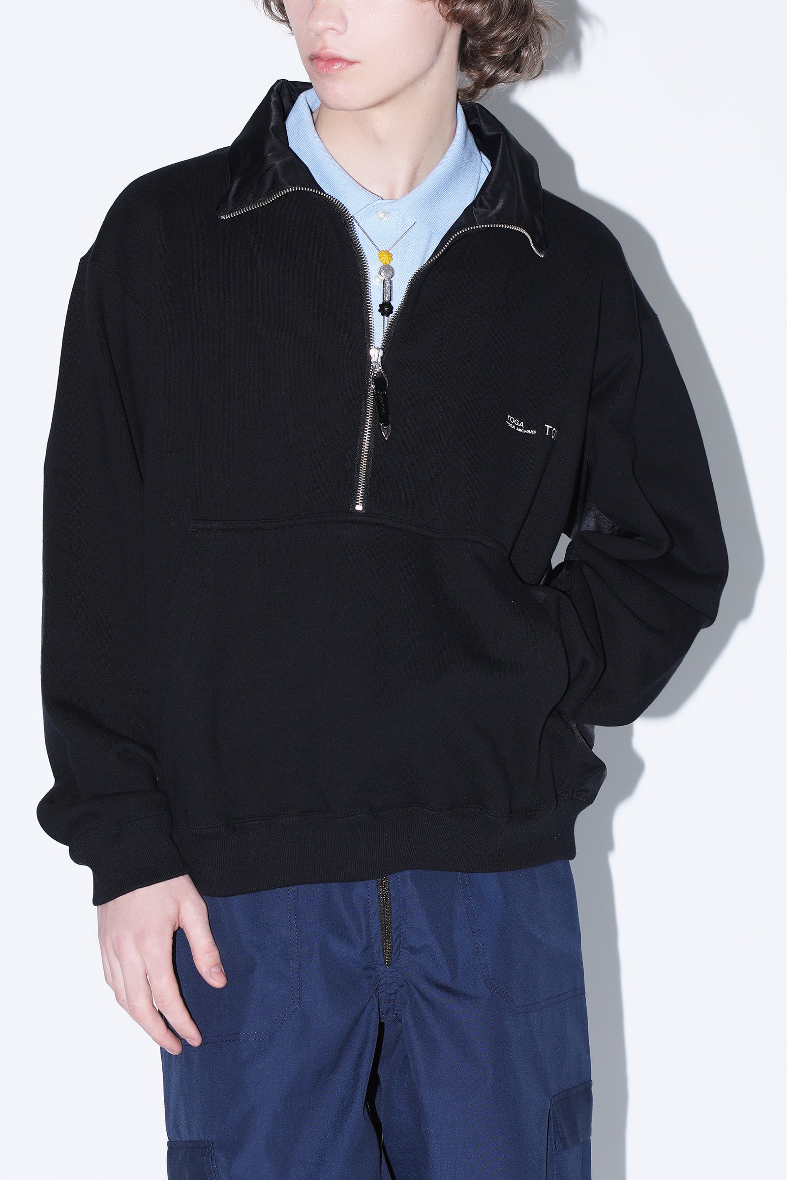 HALF ZIP NYLON SWEATSHIRT – TOGA ONLINE STORE