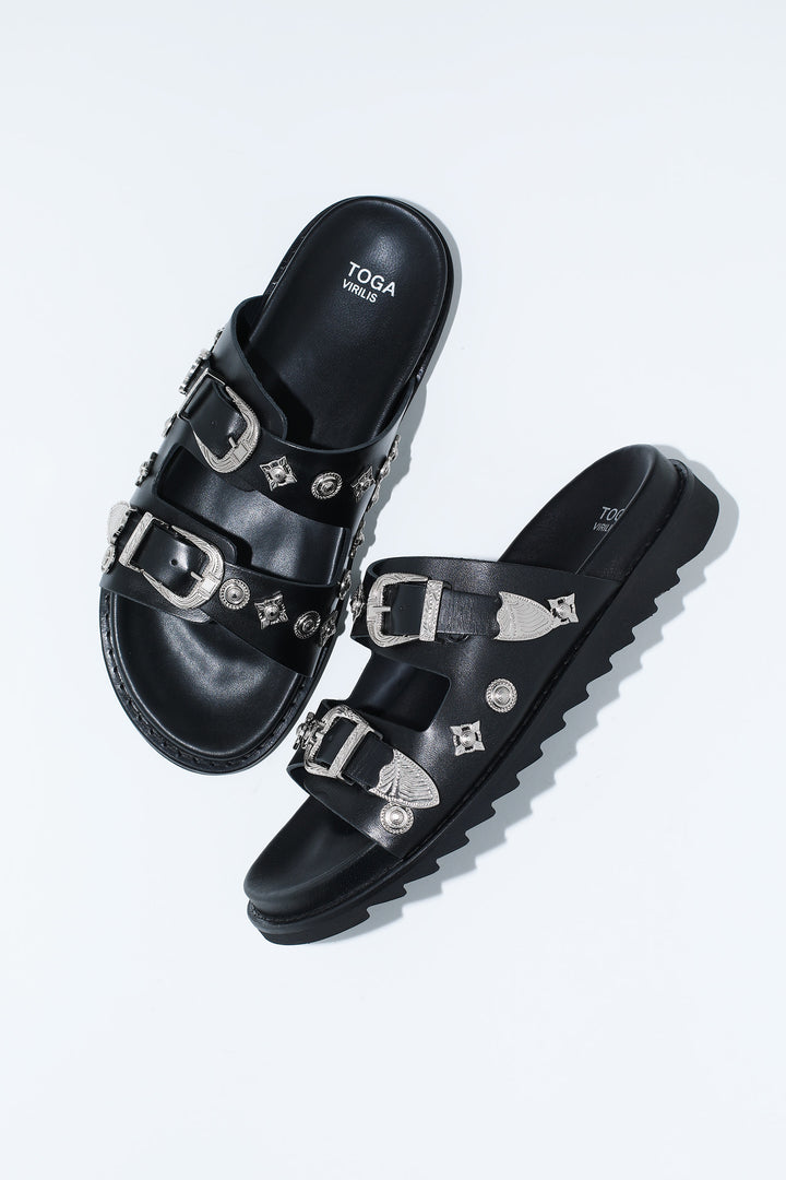 LEATHER CONCHO SHOES